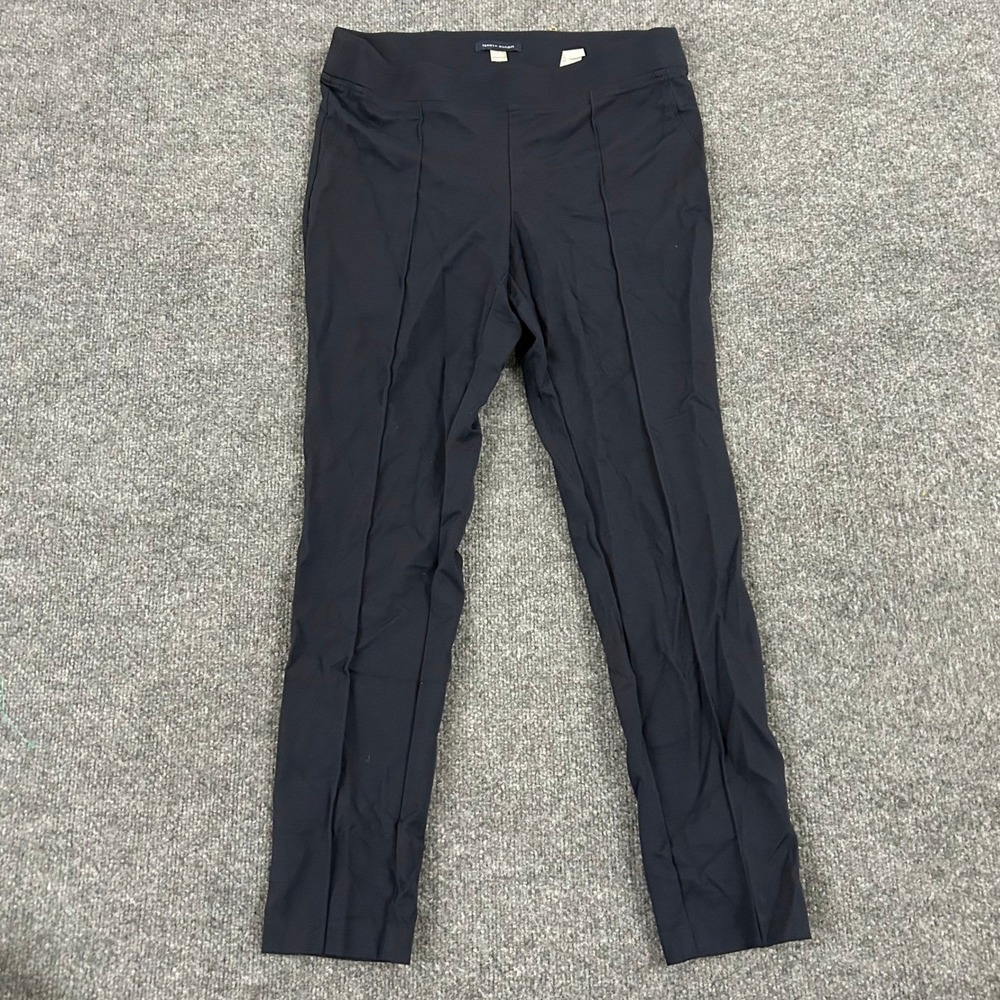 Tommy Hilfiger Pants Womens Size M Navy Blue Slim Fit Viscose Stretch Pull On